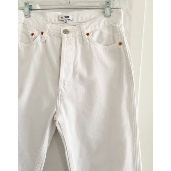 ** AS IS ** Re/Done 90's High Rise Jean in White, size 28 - Picture 12 of 15